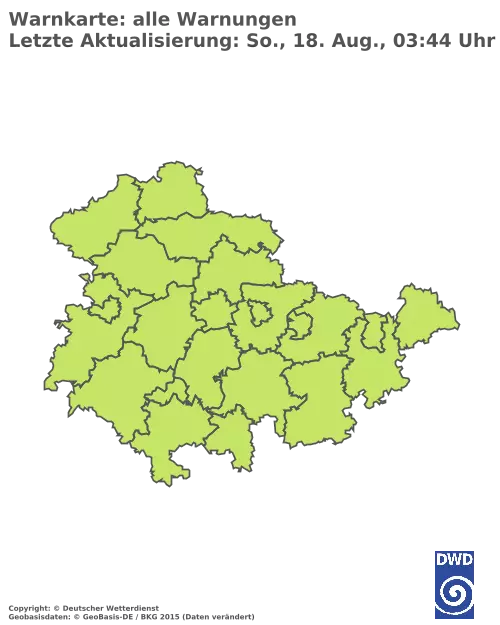 Aktuelle Wetterwarnungen für  Erfurt