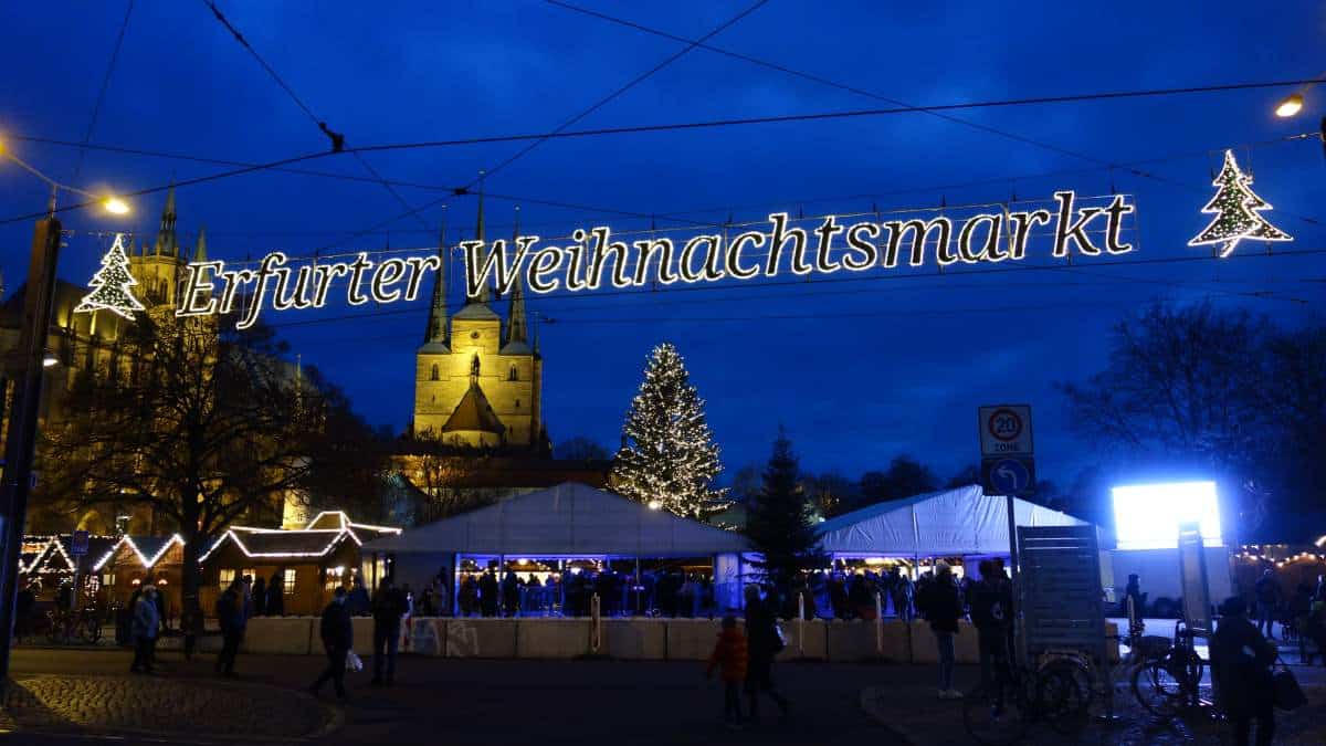Weihnachtsmarkt in Erfurt 2021 nach der umstrittenen Eröffnung