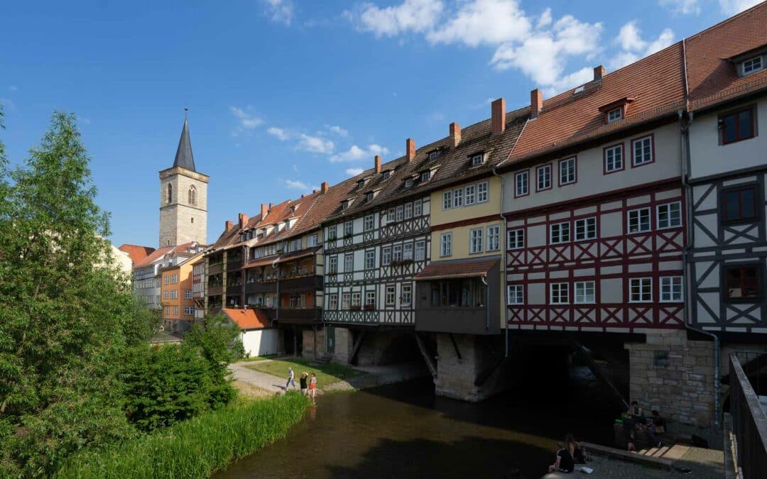 Blick auf die Erfurter Krämerbrücke (