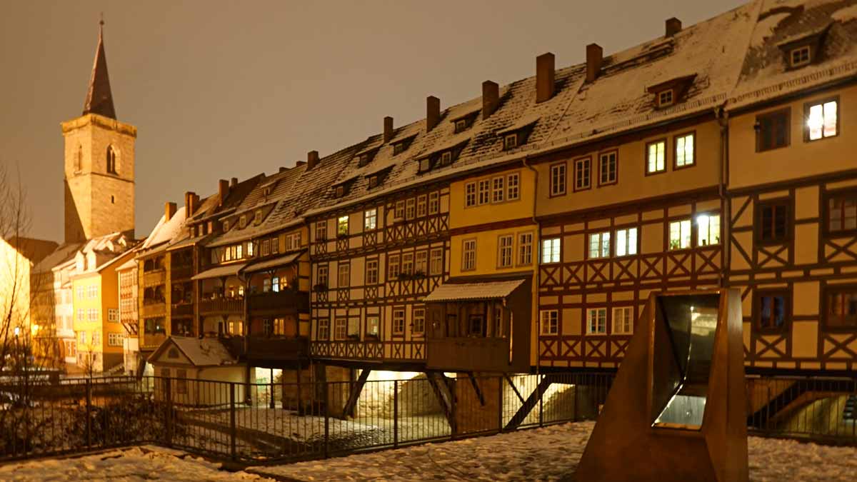 kraemerbruecke nachts im schnee_erfurt