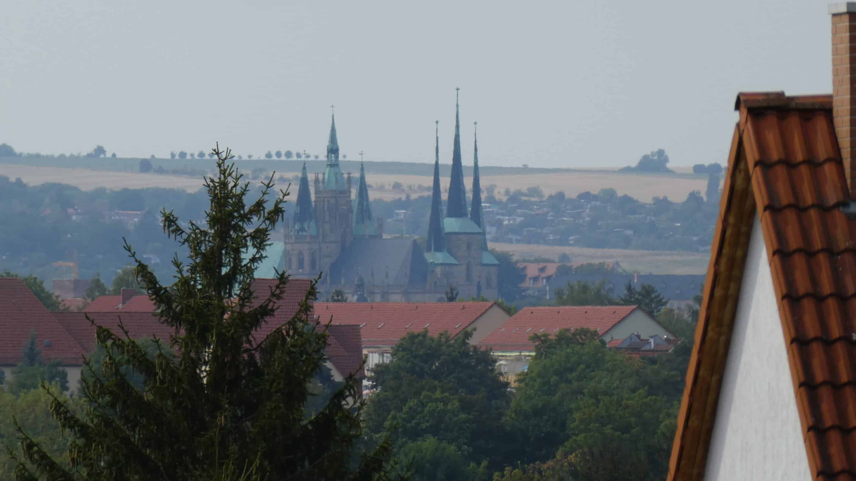 Blick zum Dom Erfurt von Dittelstedt.