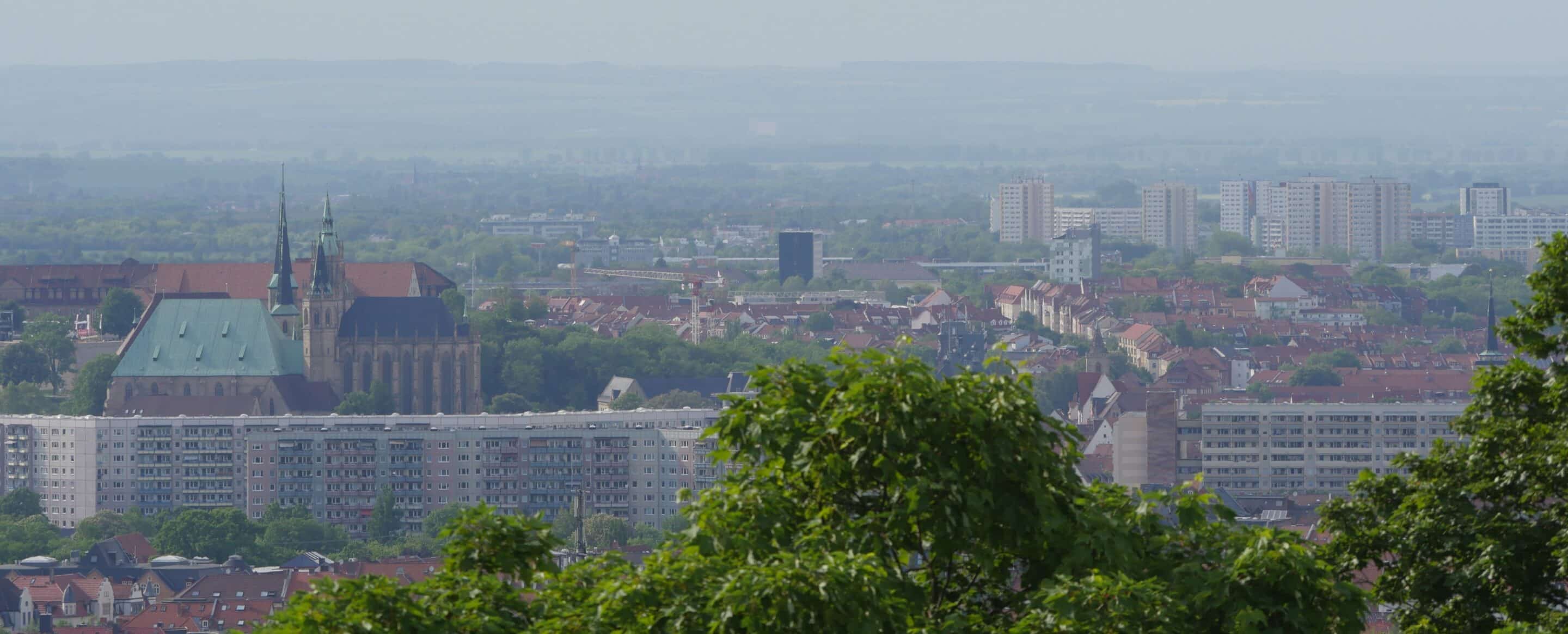 Ansicht Erfurt 2022 vom Tannenwäldchen