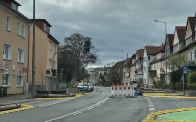 Gesperrte Clara Zetkin Straße