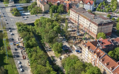 Dimension des Regenüberlaufbeckens wird sichtbar