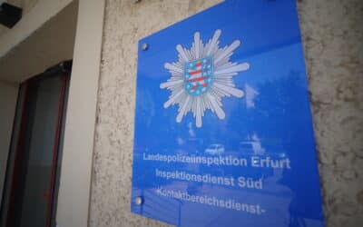 LPI-EF: Zwei Polizisten verletzt