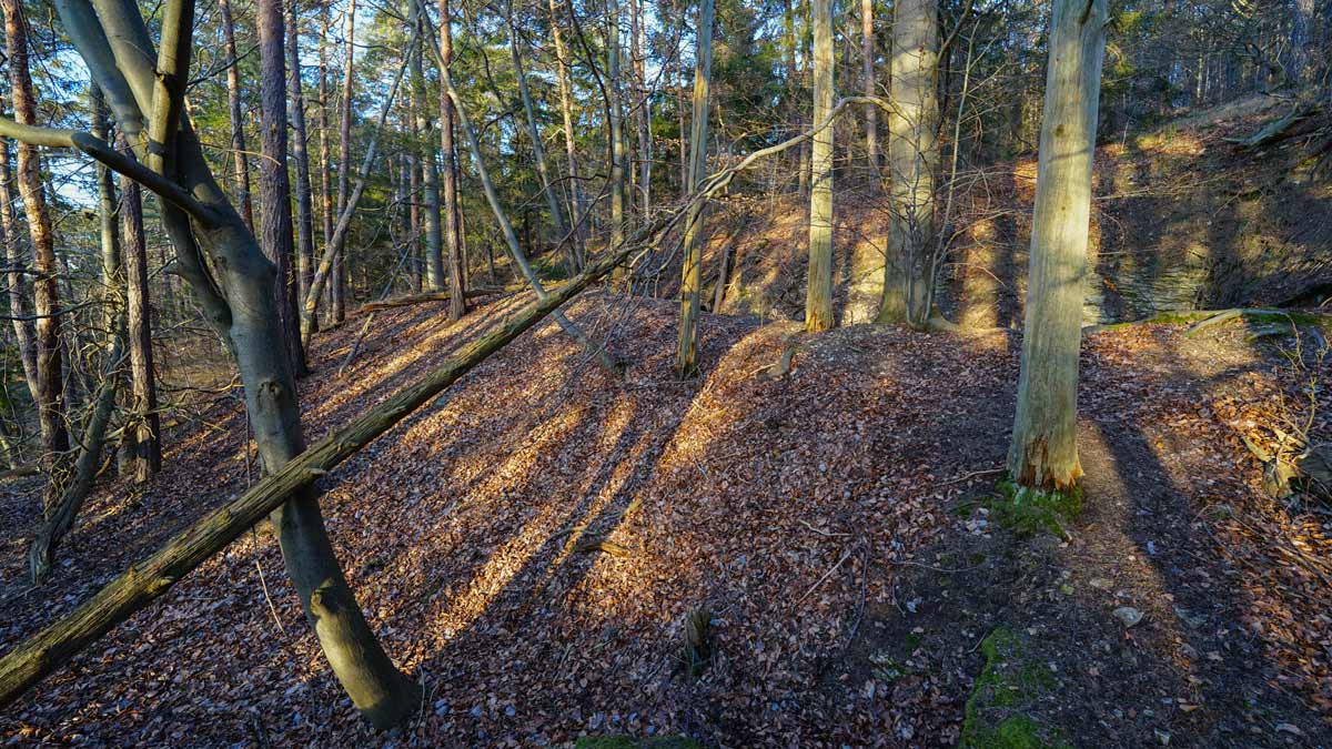 Der vetseckte Einstieg zu den Kammerlöchern im Thüringer Wald
