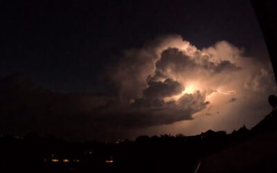 Thunderstorm over the north of Erfurt