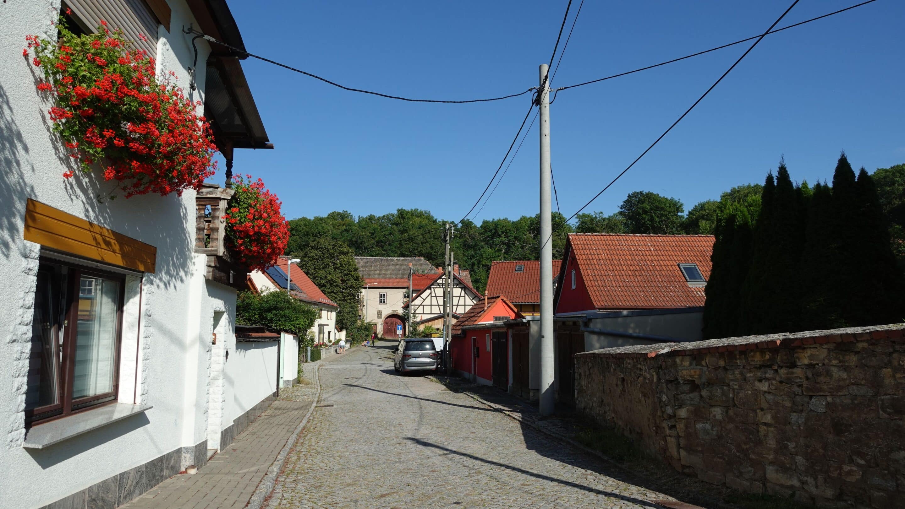 Brunnen Straße in Hochstedt einem Ortsteil der Landeshauptstadt von Thüringen Erfurt.