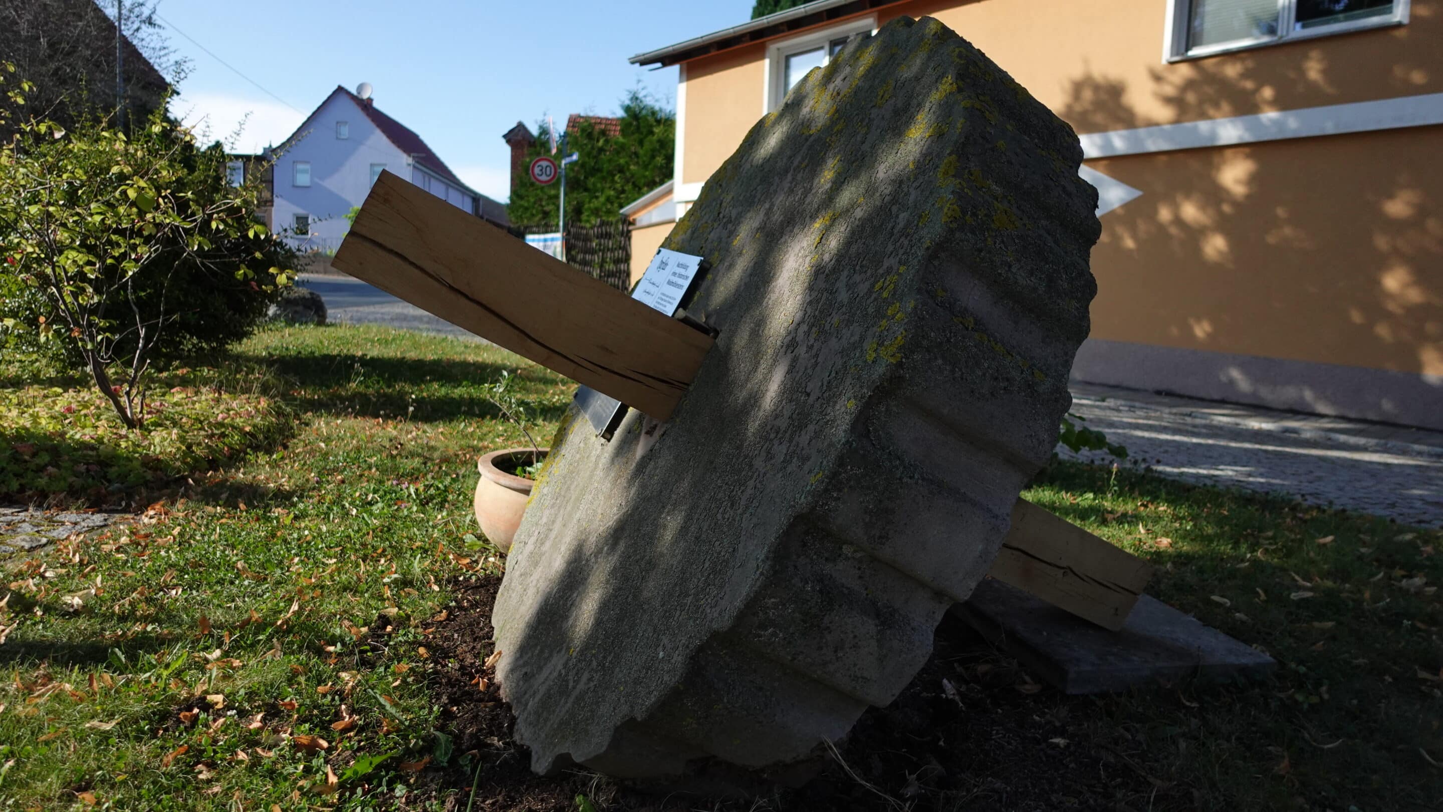 Waiddenkmal im Waiddorf Hochstedt einem Ortsteil der Thüringer Landeshauptstadt Erfurt.