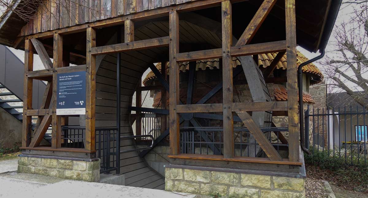 Prison inmates had to use the huge impeller to transport drinking water to the top