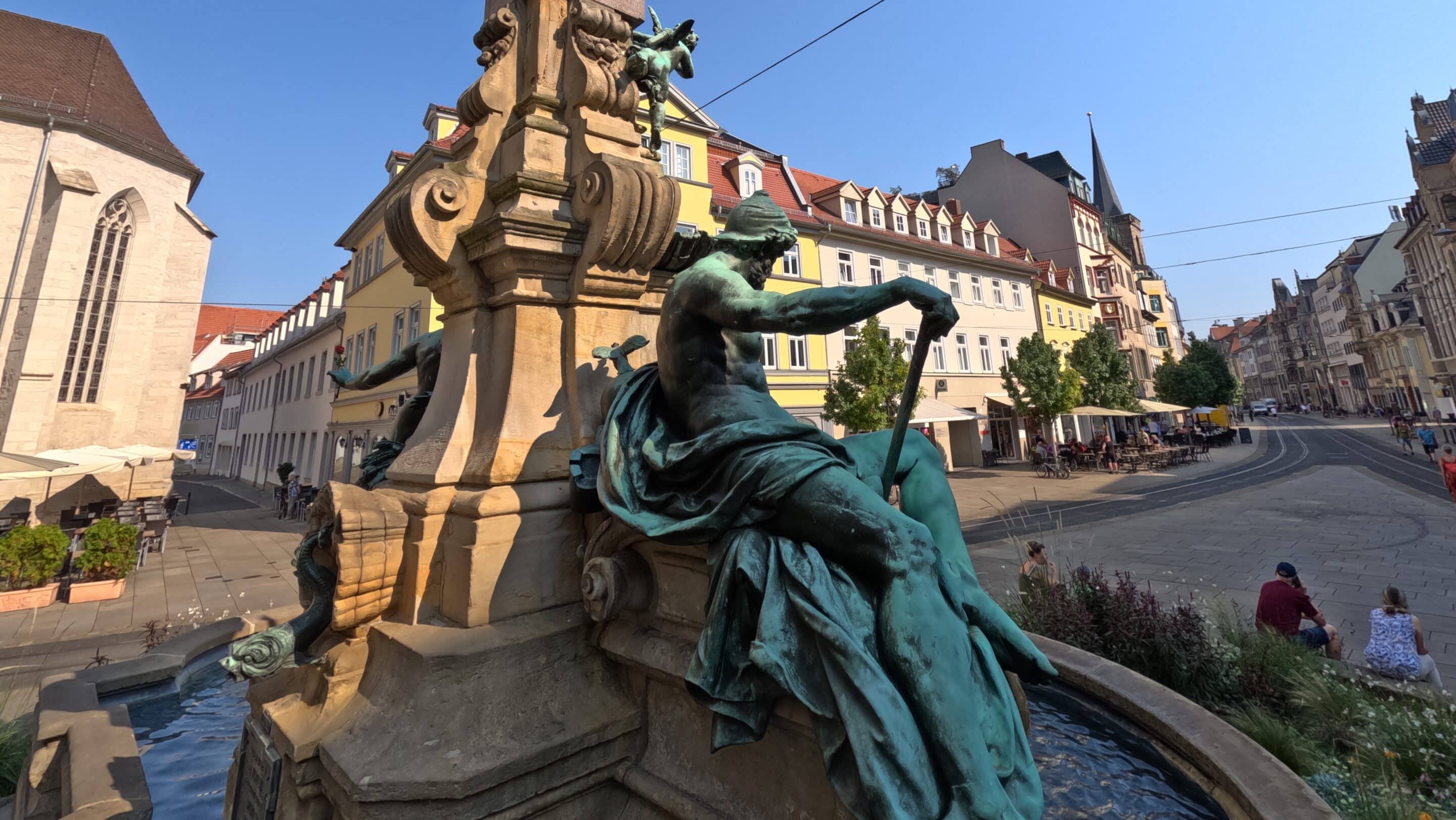 The Old Angerbrunnen in the southwest of the Anger in Erfurt.