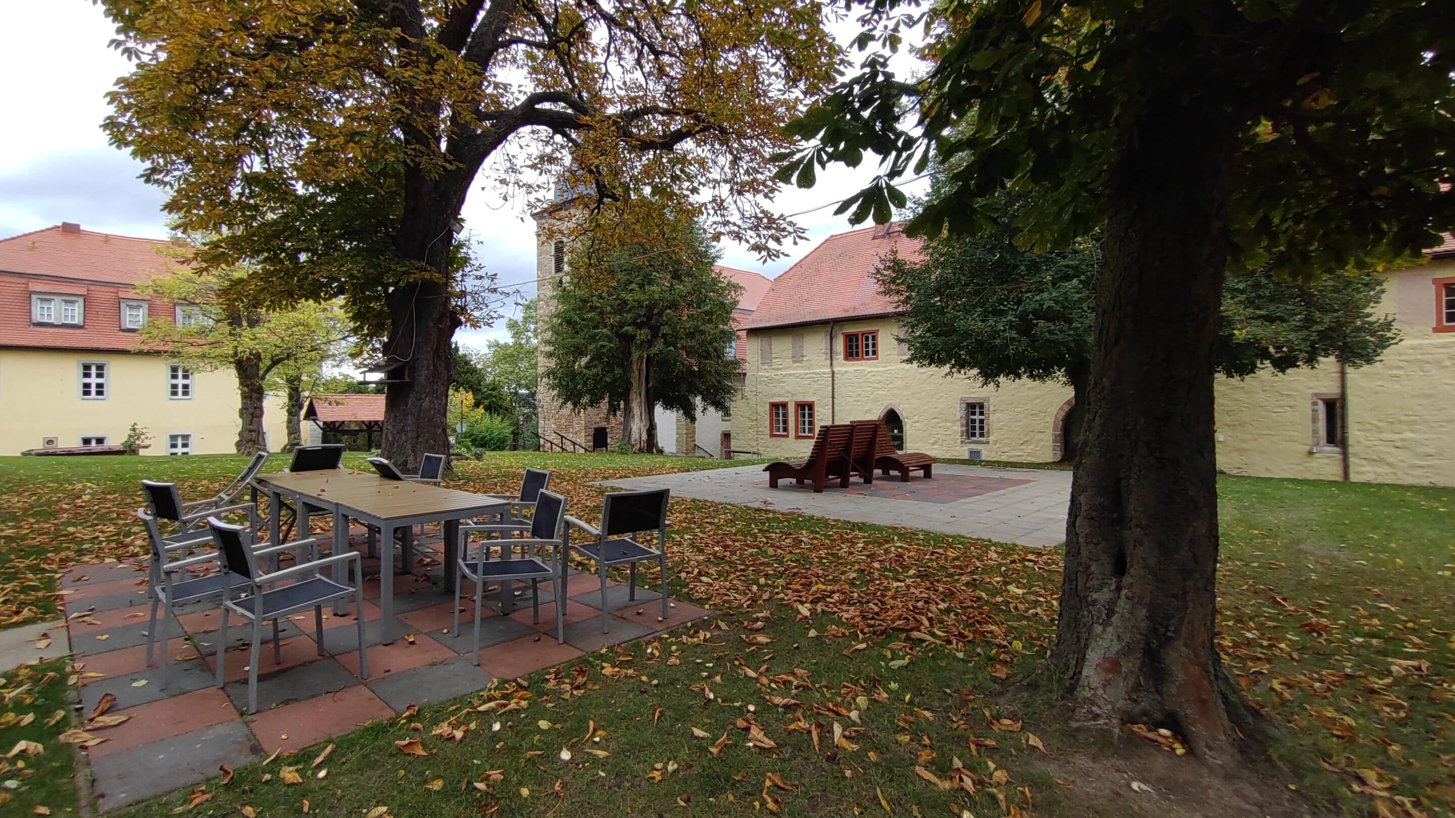 Der Hof vom Kloster Donndorf einem Ortsteil von Roßleben Wiehe einer Gemeinde in Thüringen.