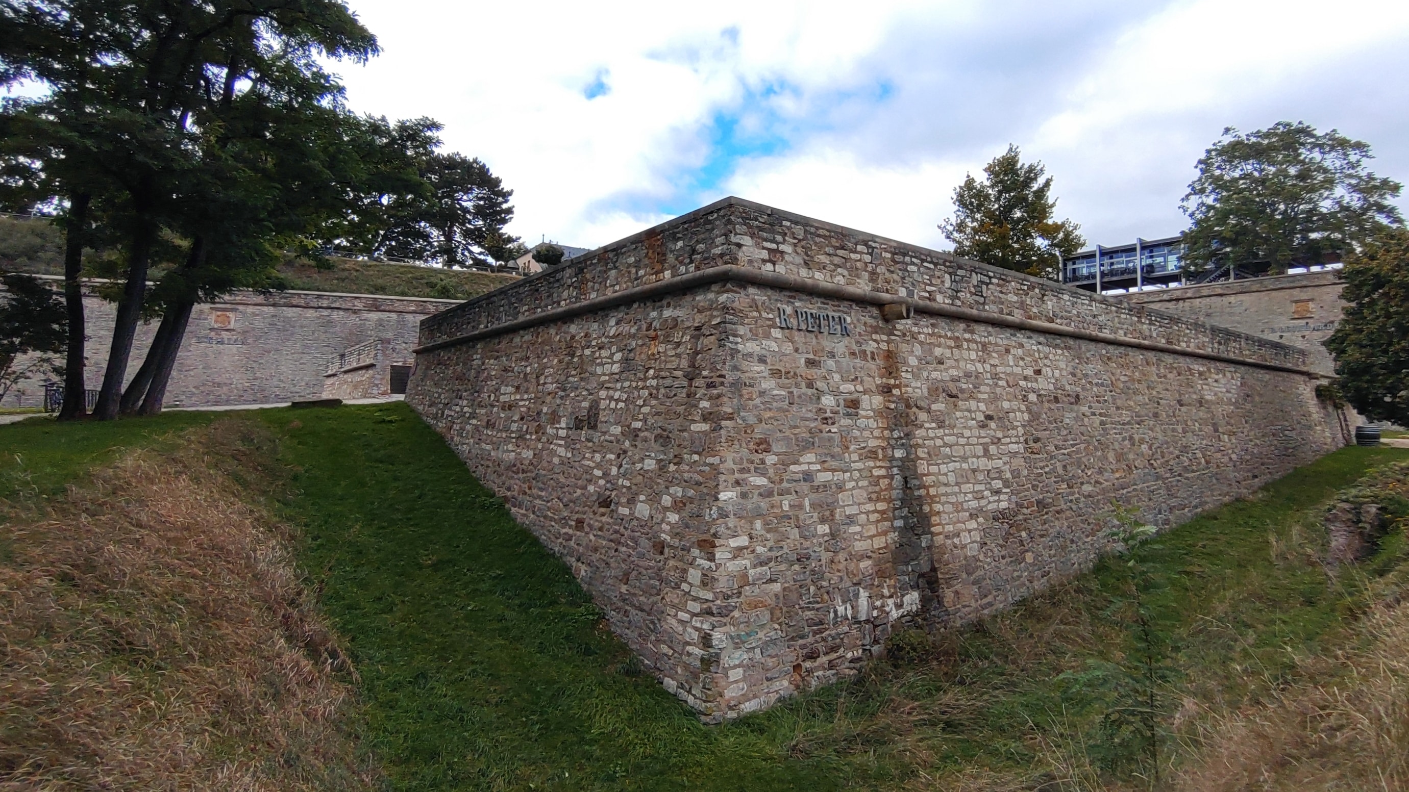 Der Ravelin Peter mit den Bastionen Kilian und Leonard als Teil der Zitadelle Petersberg in Erfurt.