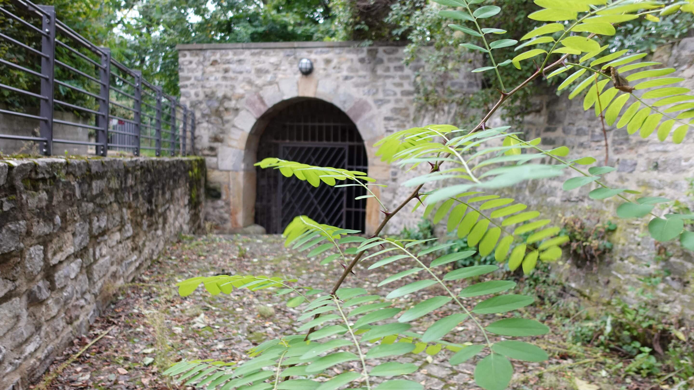 Ein alter Eingang an der Bastion Gabriel auf der Zitadelle Petersberg in Erfurt der Landeshauptstadt von Thüringen.