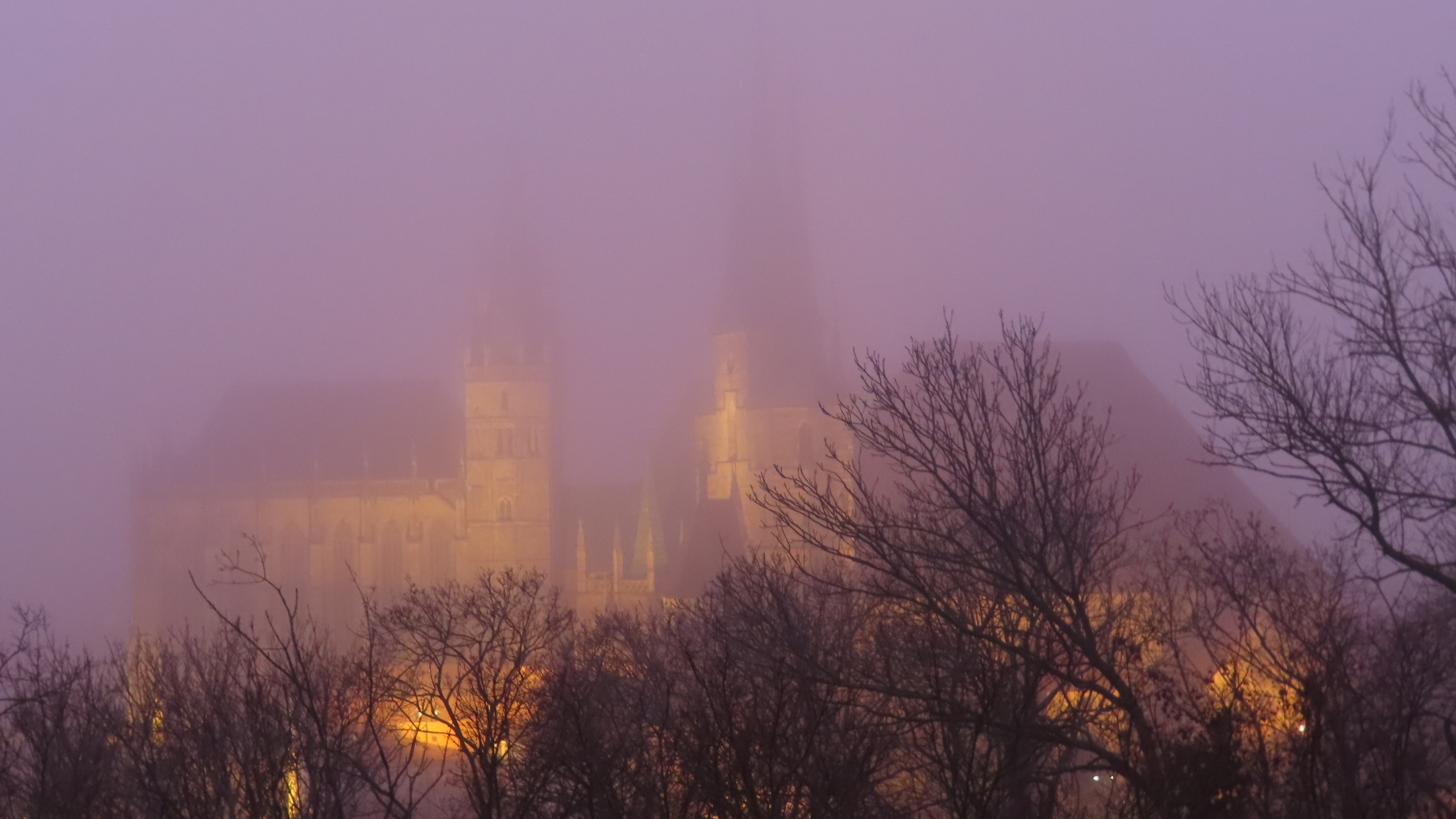 Dom und Severi an einem nebeligen Wintermorgen_erfurt