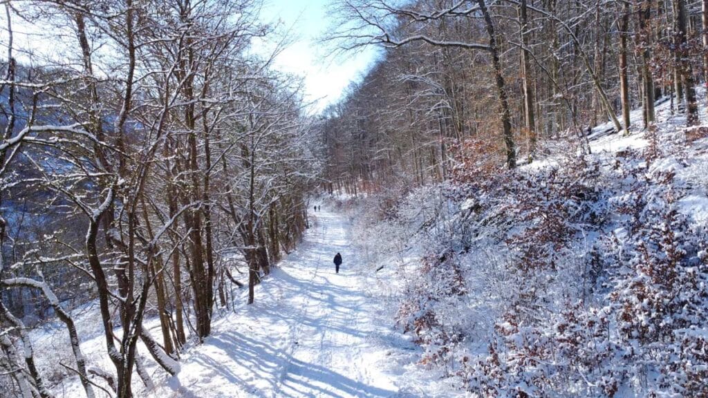 Wanderweg von Stolberg zum Josephskreuz auf dem Auerberg.