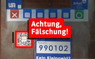 Manipulierte Parkscheinautomaten