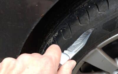 Autoreifen zerstochen