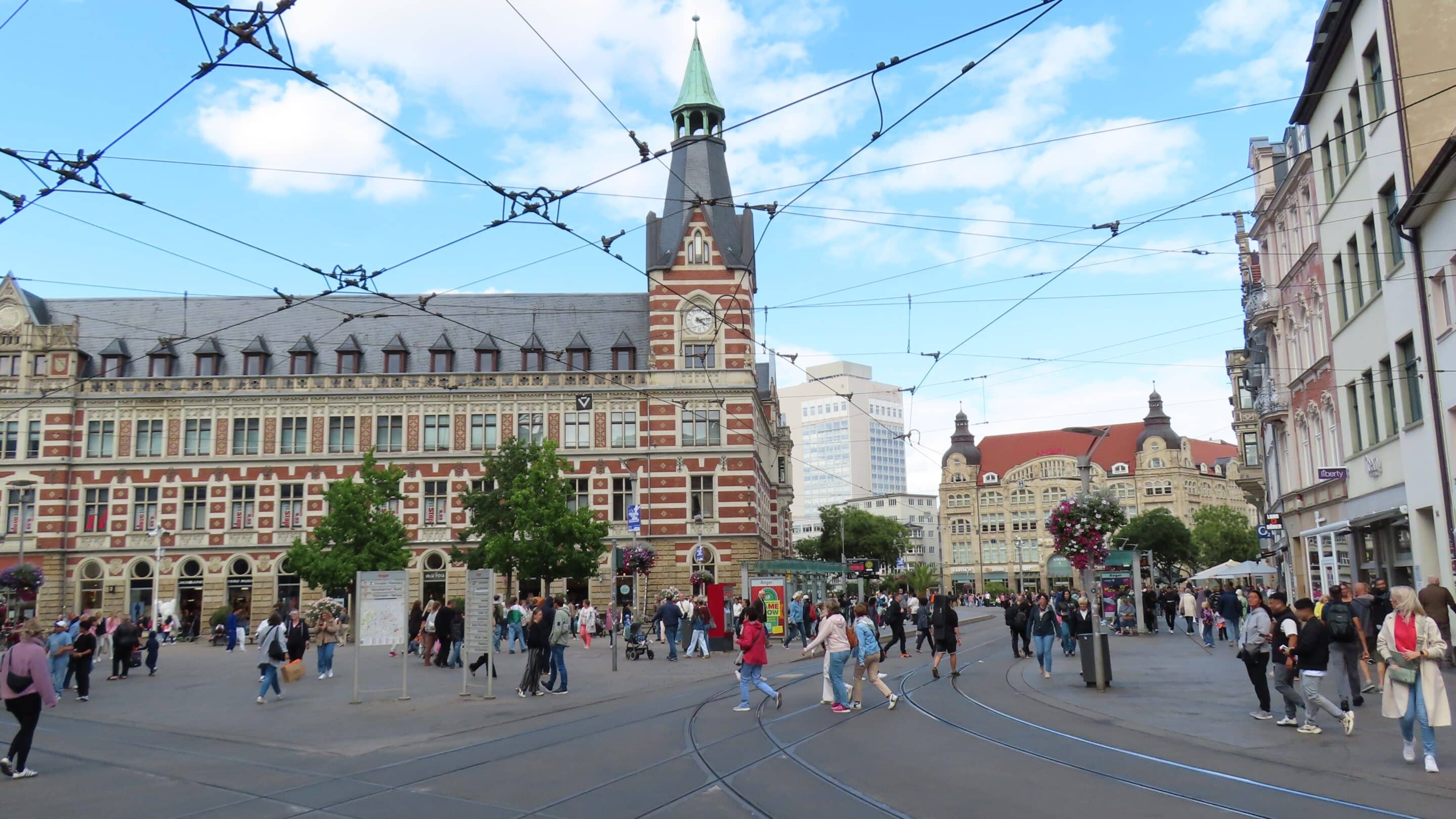 Anger Erfurt Sommer Menschen Der Anger Erfurt im Sommer mit Menschen.