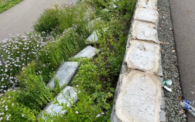 Mehr als 60 Mauerplatten im Nordpark zerstört