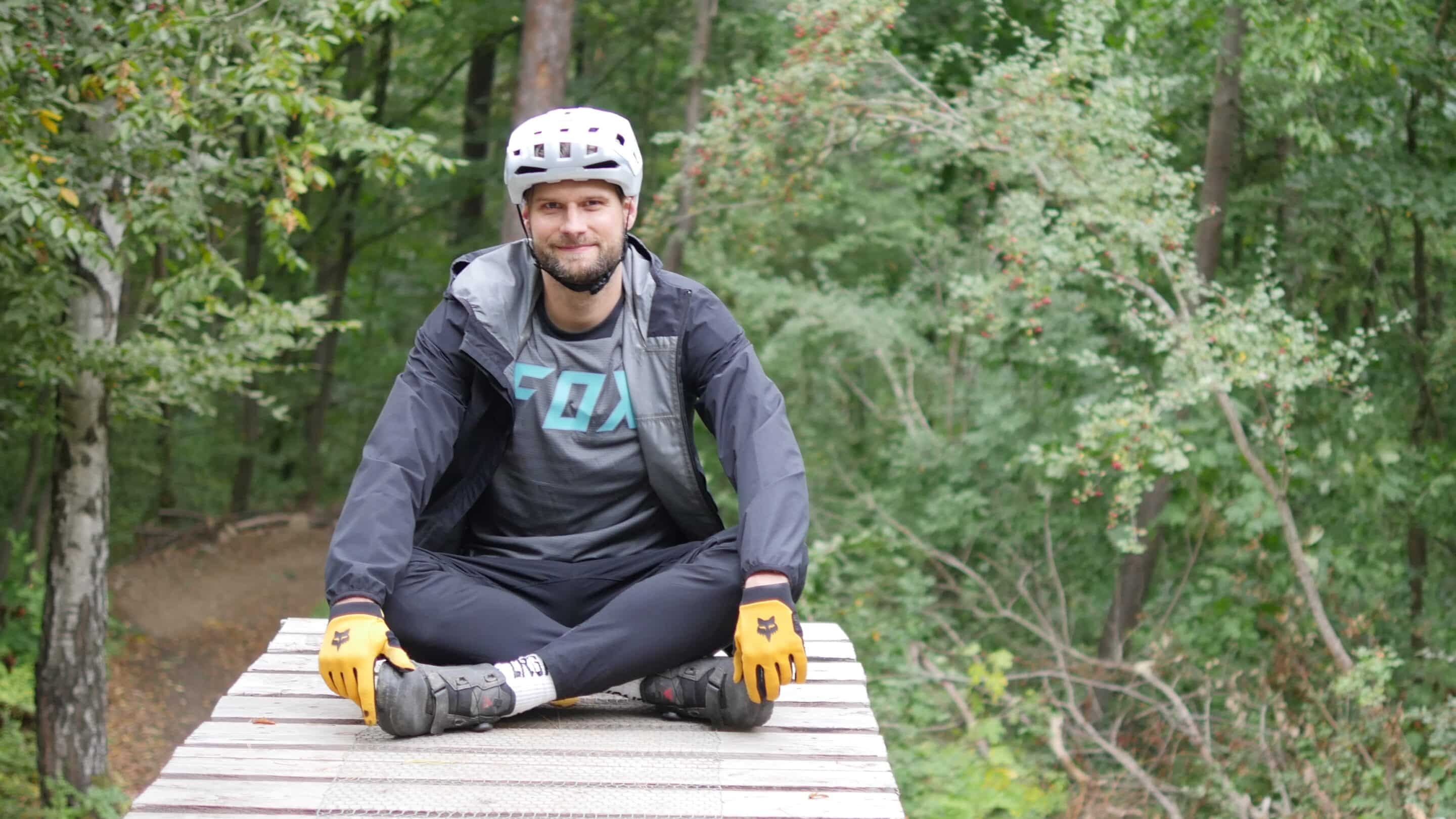 Hannes Mackowiak im Trail Park Tannenwäldchen Erfurt Hannes Mackowiak vom Verein der Naturfreunde Thüringen im Trail Park Tannenwäldchen Erfurt
