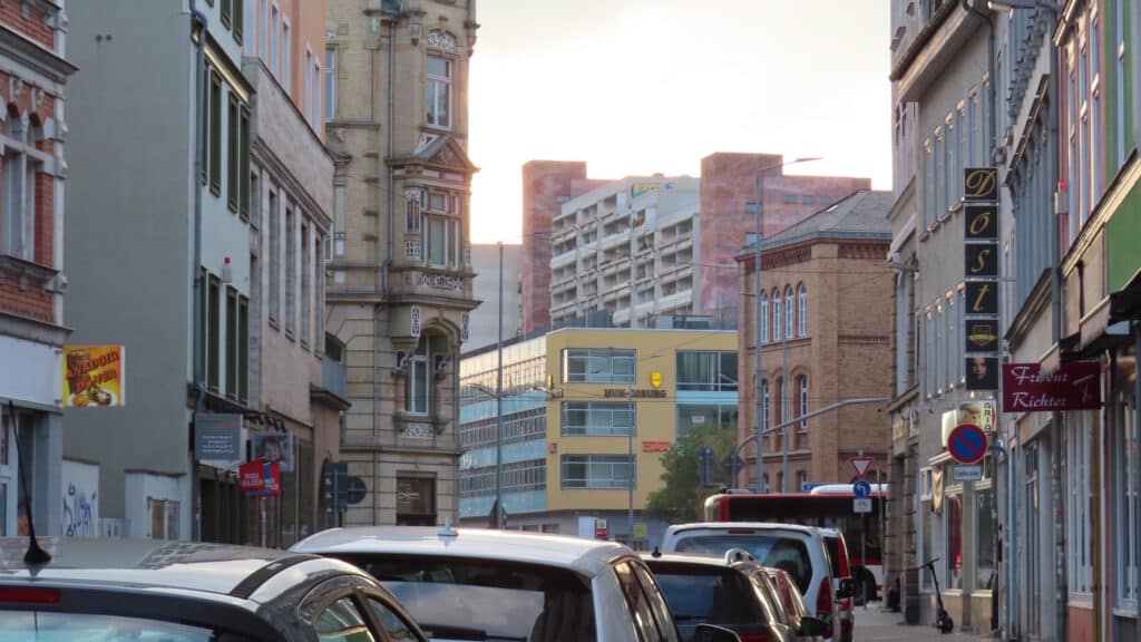 Blick Schmidtstedter Strasse Juri Gagarin Ring Erfurt_erfurt