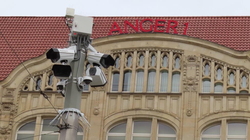 Videoueberwachung vor dem Anger 1 in Erfurt_erfurt