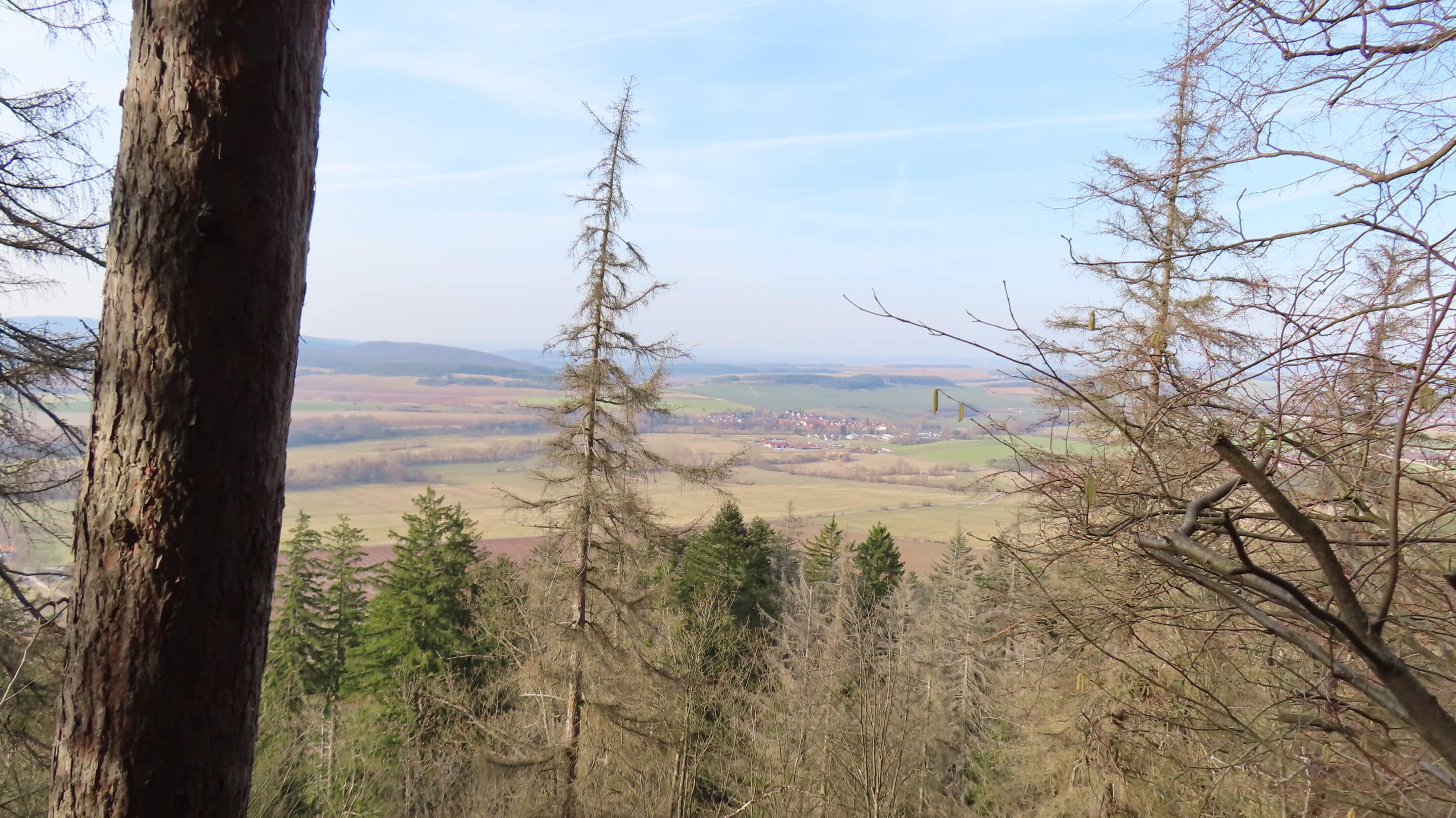 Blick vom Singer Berg im Vorland des Thüringer Waldes bei Stadtilm.
