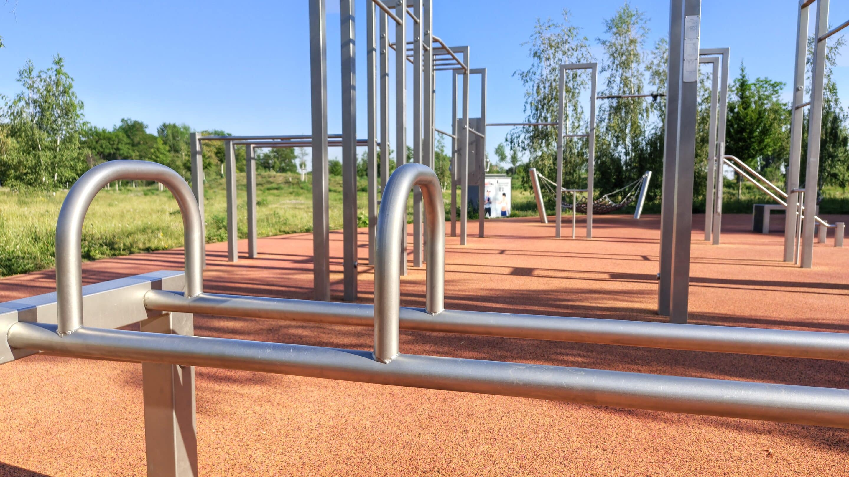 Der Calisthenics Park in Erfurt im Park am ehemaligen Heizkraftwerk im Norden der Landeshauptstadt.