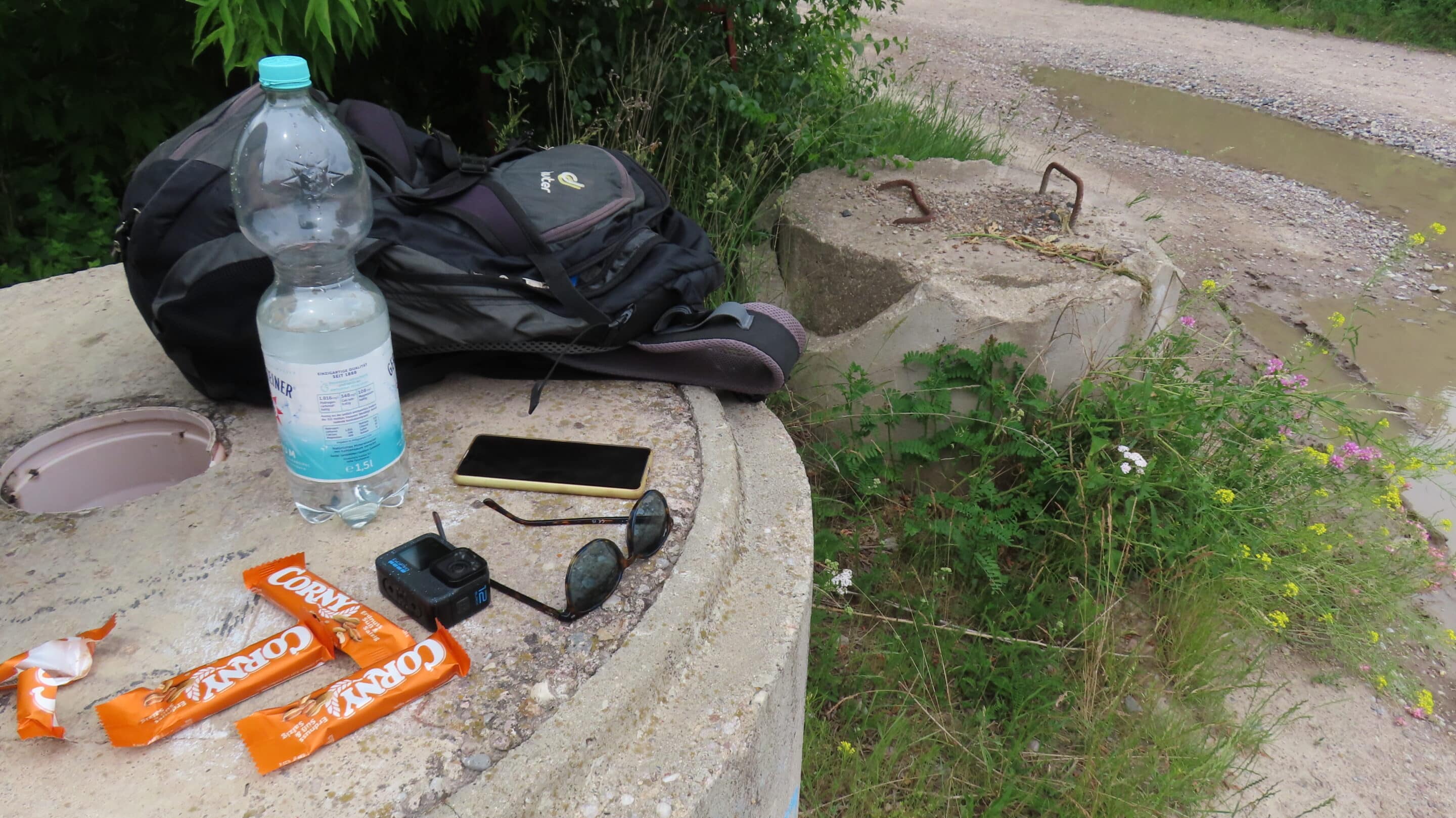 Wanderverpflegung bei Stadtwanderung durch den Osten von Erfurt.