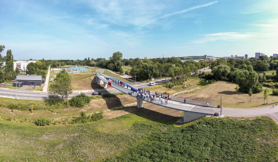 An der Pierre-Mauroy-Brücke wird gefeiert
