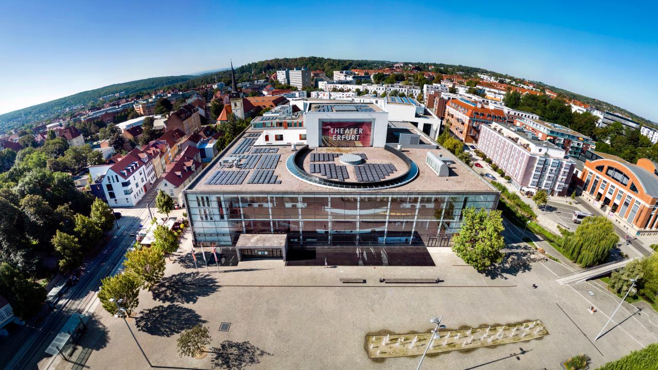 Luftaufnahme Theater Erfurt