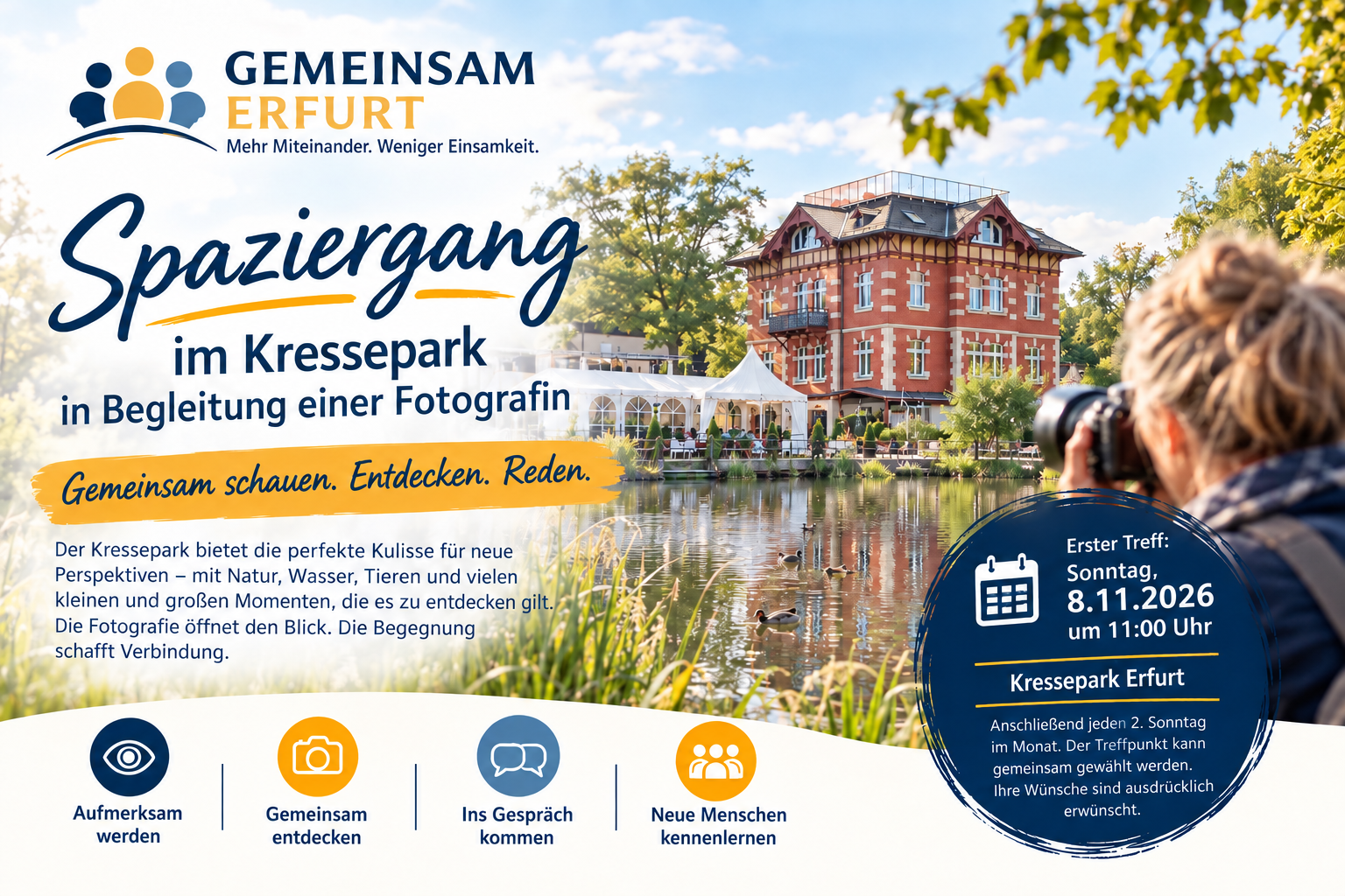 Spaziergang mit Fotografin