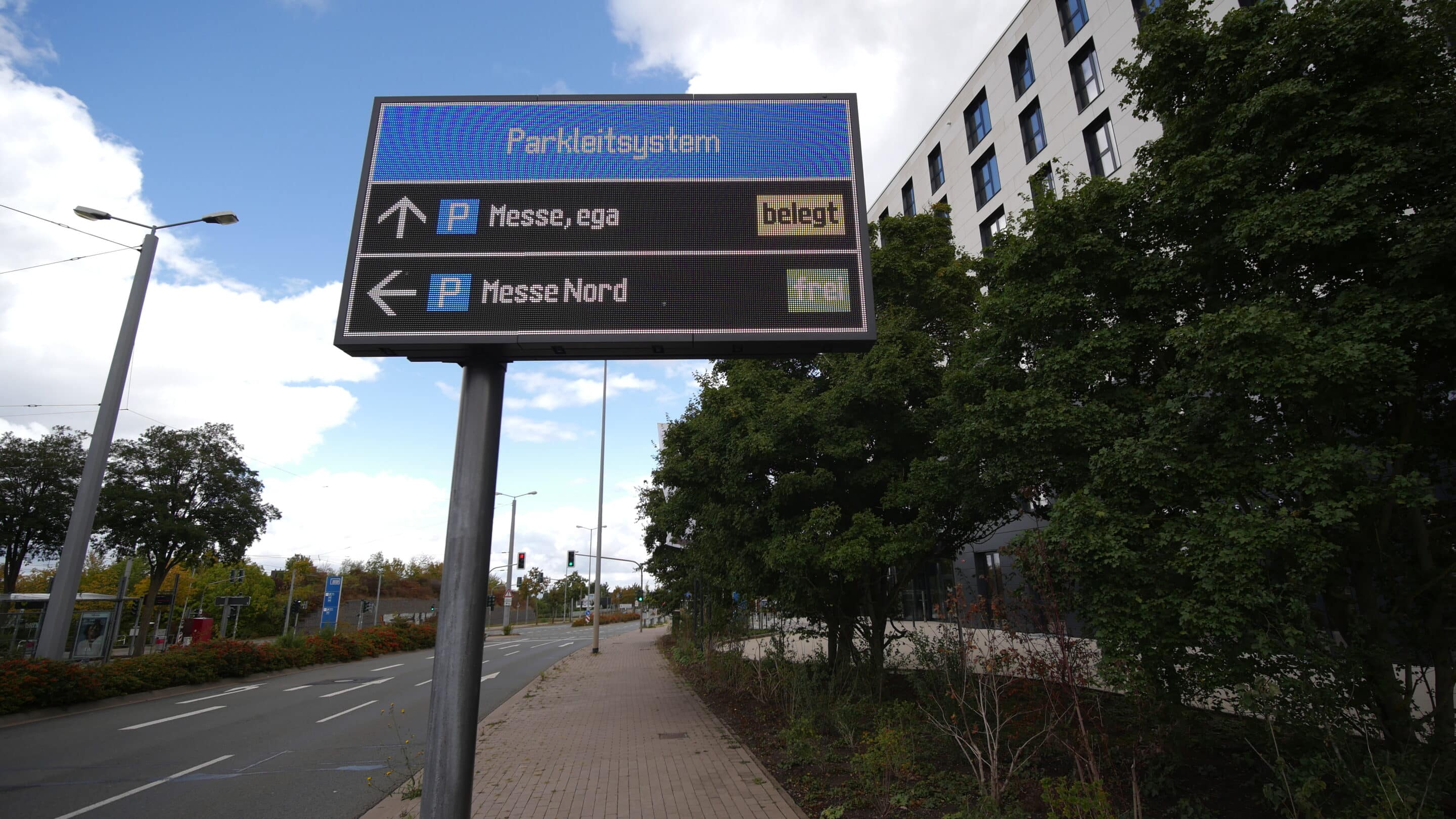 Messe Erfurt Tafel Parkleitsystem
